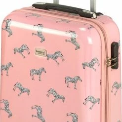 Uitgang 😍 Princess Traveller Trendy Animal Collection - 👜 Handbagage Koffer - Zebra - Roze - 56cm 🥰 -Samsonite Winkel 385x840 3