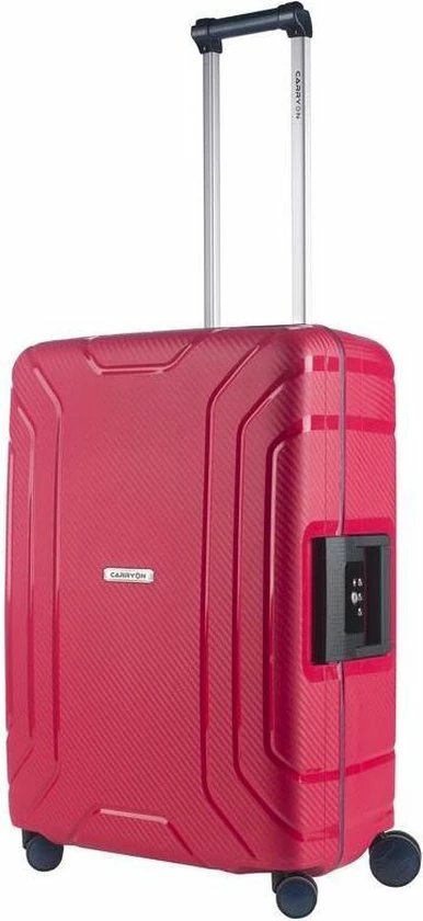 Coupon 🤩 CarryOn Steward TSA Reiskoffer - 65cm Trolley Met Kliksloten - Dubbele Wielen - Rood 😉 3 Coupon 🤩 CarryOn Steward TSA Reiskoffer - 65cm Trolley Met Kliksloten - Dubbele Wielen - Rood 😉
