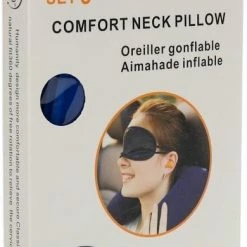Beste deal ✔️ Merkloos Decopatent® 3 Delige Reiskussen SET - Opblaasbaar Reis Nekkussen - Slaapmasker Oogmasker Oordopjes - Auto Vliegtuig - Vrouw & Man 💯 -Samsonite Winkel 390x840 3