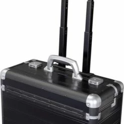 Promo 🥰 Trolley Pilotenkoffer Alumaxx - DISCOVERY Aluminium Mat Zwart 🔥