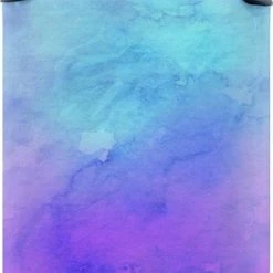 Coupon ❤️ MuchoWow Koffer - Meisje - Waterverf - Pastel - Blauw - Trolley - 👜 Handbagage - 35x55x20 Cm - Koffer Meisje - Reiskoffer 😀