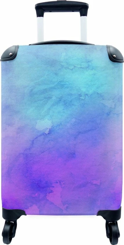 Coupon ❤️ MuchoWow Koffer - Meisje - Waterverf - Pastel - Blauw - Trolley - 👜 Handbagage - 35x55x20 Cm - Koffer Meisje - Reiskoffer 😀 3 Coupon ❤️ MuchoWow Koffer - Meisje - Waterverf - Pastel - Blauw - Trolley - 👜 Handbagage - 35x55x20 Cm - Koffer Meisje - Reiskoffer 😀