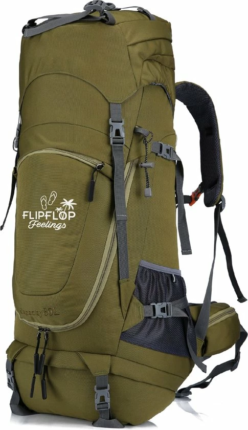 Gloednieuw π FlipFlop Feelings 70 Liter π Backpack - Groen - Verstelbaar Van 60L Tot 80L - Rits Rondom - Opent Als Koffer - Gratis Regenhoes π€© 4 Gloednieuw π FlipFlop Feelings 70 Liter π Backpack - Groen - Verstelbaar Van 60L Tot 80L - Rits Rondom - Opent Als Koffer - Gratis Regenhoes π€© - Afbeelding 2