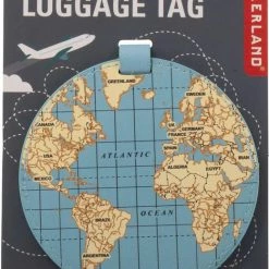 Hete verkoop 🧨 Kikkerland Bagagelabel – Wereld Reiziger - Waterdicht - Reisaccessoires - Kofferlabel Met Wereld Kaart Print ✔️ -Samsonite Winkel 520x840