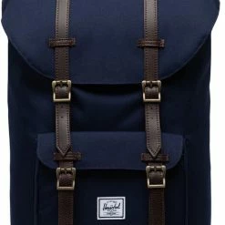 Goedkoop ✨ Herschel Little America - Peacoat/Chicory Coffee / Ruime Rugzak Met 25L Opbergvolume - 15" Fleece-gevoerd Laptopvak - Magnetische Sluiting / Met Levenslange Fabrieksgarantie / Limited Lifetime Warranty / Blauw 💯