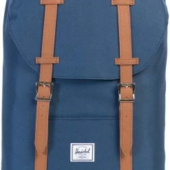 Coupon 🔔 Herschel Retreat Mid-Volume - Navy/Tan Synthetic Leather / Damesrugzak Met Magnetische Sluiting - Met Levenslange Fabrieksgarantie / Limited Lifetime Warranty / Blauw ⌛