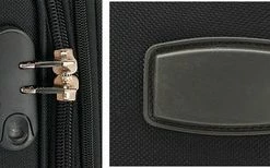 Beste Verkoop 🛒 SB Travelbags 2 Delige Bagage Stoffen Kofferset 4 Wielen Trolley -Zwart - 65cm/55cm 🤩 -Samsonite Winkel 550x154 1