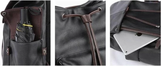 Goedkoop ๐ Heanvèr HEANVÈR Classic Vintage Rugzak - Rugtas - 15.6 Inch Laptop Tas - Waterdicht - Zwart โญ 8 Goedkoop ๐ Heanvèr HEANVÈR Classic Vintage Rugzak - Rugtas - 15.6 Inch Laptop Tas - Waterdicht - Zwart โญ - Afbeelding 6