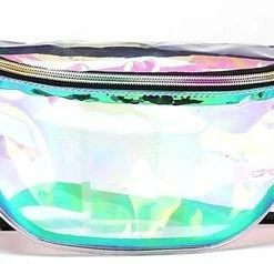 Nieuw ⌛ Merkloos Heuptas Holografisch - Fanny Pack - Buideltasje - Heuptasje Dames - Festival Tasje - Kunststof - 30 X 15 Cm - Transparant - Groen 🧨