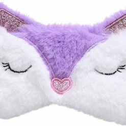 Promo ✨ Merkloos MINIIYOU® Meisjes Vosje Kinder Slaapmasker Paars - Reismasker Kind Vanaf 5 Jaar - Oogmasker 🎁