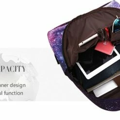 Beste deal 🔔 Merkloos Sterrenhemel Rugzak - Galaxy Rugzak - Student Rugzak - Tiener - Jongen Meisje Laptop Rugzak - Vrijetijdsreistas - Paars ❤️ -Samsonite Winkel 550x321 1