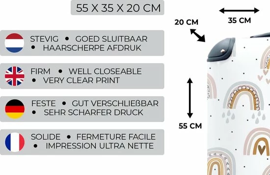 Beste recensies van 😍 MuchoWow Koffer - Regenboog - Patroon - Kindertekeningen - 35x55x20 Cm - 👜 Handbagage - Trolley ⭐ 5 Beste recensies van 😍 MuchoWow Koffer - Regenboog - Patroon - Kindertekeningen - 35x55x20 Cm - 👜 Handbagage - Trolley ⭐ - Afbeelding 3