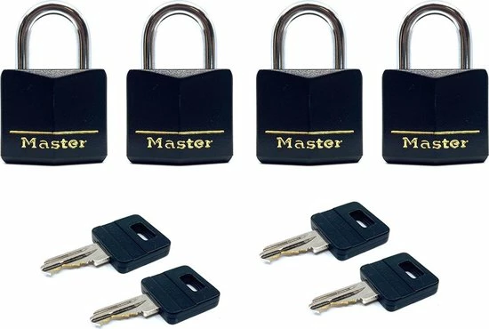 Goedkoopste π MasterLock 121Q - 4 Hangsloten Voor Bagage Incl. 4 Sleutels - 3/4" 20mm β 3 Goedkoopste π MasterLock 121Q - 4 Hangsloten Voor Bagage Incl. 4 Sleutels - 3/4" 20mm β