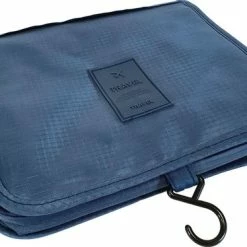 Uitgang 👍 Merkloos Ophangbare Reis Toilettas Blauw Met Ophanghaak 🧨