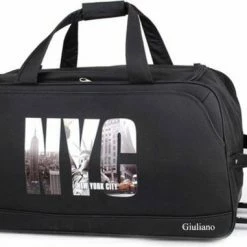 Kopen 💯 David Jones Reistas / Weekendtas Op Wielen In Zwart NYC .72 Cm X 36 Cm X 35 Cm 🛒