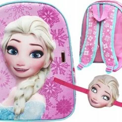 Uitgang 😀 Disney Frozen Frozen ELSA 3D Rugzak Met Afneembaar Masker Roze 3-6 Jaar 🌟