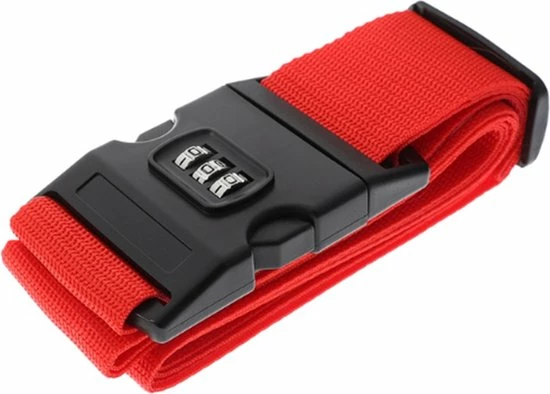 Promo π UNRL - Kofferriem Met Cijferslot - 3-cijfer Slot - Bagageriem - Kofferriem - Verstelbaar - 200 * 5 Cm - Rood π 3 Promo π UNRL - Kofferriem Met Cijferslot - 3-cijfer Slot - Bagageriem - Kofferriem - Verstelbaar - 200 * 5 Cm - Rood π