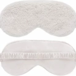 Begroting 👏 ChiGuard Slaapmasker Pluche Zijden Oogmasker Slaap Wit - 100% Verduisterend ⭐