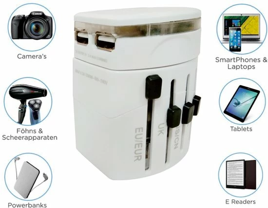 Promo ๐ FlinQ Wereldreisstekker - Stopcontact Buitenland - Reisadapter EU/UK/US/AUS/AFR - Universeel โญ 14 Promo ๐ FlinQ Wereldreisstekker - Stopcontact Buitenland - Reisadapter EU/UK/US/AUS/AFR - Universeel โญ - Afbeelding 12