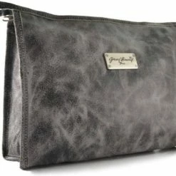 Coupon 🔔 Gerard Brinard Gérard Brinard Toilettas Leren Tas Vaal Zwart - 1 Rits ⌛