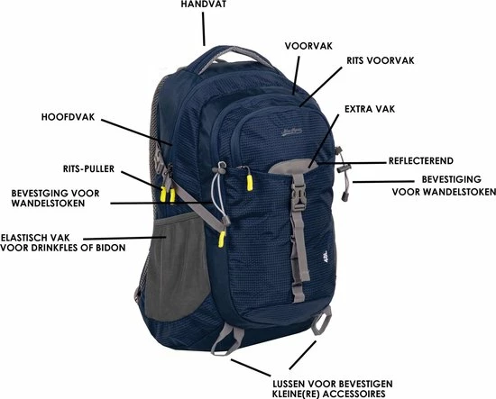 Beste Verkoop 🌟 New Rebels® Kinley - Rugtas - Blauw - 15.615141312108 - 48L - 36x24x53cm - Rugzak / 🎒 Backpack 🤩 17 Beste Verkoop 🌟 New Rebels® Kinley - Rugtas - Blauw - 15.615141312108 - 48L - 36x24x53cm - Rugzak / 🎒 Backpack 🤩 - Afbeelding 15