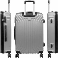 Coupon 👍 Monopol - Palma - Reiskoffer - ABS - Zilver - Visueel Design - Maat L / 90 Liter 🌟