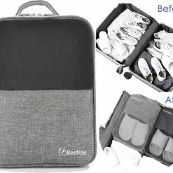 Kopen 🎁 Beefree Schoenen Organiser | Schoenenzak | Schoenentas | Grijs 🎁