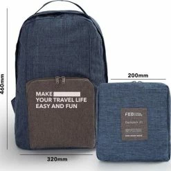 Begroting 🥰 Wingrepublic Reistas- Opvouwbare Opzettas-opvouwbare Rugzak- 20 L- Blauw 😉