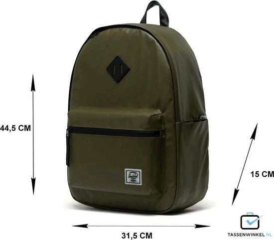 Promo 🥰 Herschel Weather Resistant | Classic X-Large - Ivy Green / Ruime, Weerbestendige Rugzak Met 30L Opbergvolume / Van Gerecycleerde Materialen / Matte 🧥 Coating, Zakken Voor Waterflessen, Laptophoes / Levenslange Fabrieksgarantie (limited) / Groen ✔️ 8 Promo 🥰 Herschel Weather Resistant | Classic X-Large - Ivy Green / Ruime, Weerbestendige Rugzak Met 30L Opbergvolume / Van Gerecycleerde Materialen / Matte 🧥 Coating, Zakken Voor Waterflessen, Laptophoes / Levenslange Fabrieksgarantie (limited) / Groen ✔️ - Afbeelding 6