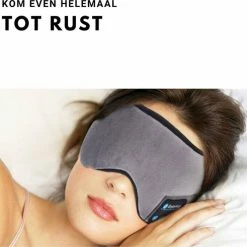 Uitgang 👏 HMerch – Slaapmasker Bluetooth – Slaapmaskers – Verstelbaar / Elastisch – Draadloos – Koptelefoon - Meditatie / Affirmaties / Slapen / Vliegen / Relaxen – Grijs 🎁 -Samsonite Winkel 550x491 2