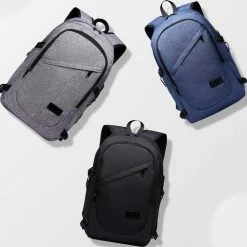 Nieuw ⭐ Kono Rugzak - Laptoptas 15 6 Inch - Rugtas Voor Mannen/Vrouwen - Schooltas Met USB Poort- Tas Voor School, Werk En Reizen - Blauw (E6715 NY) 👍 -Samsonite Winkel 550x500 2