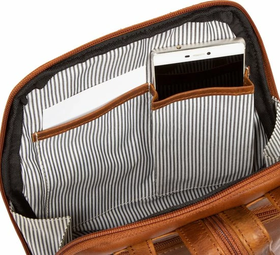 Nieuw 😍 Justified Bags Justified® Nynke - City 🎒 Backpack - Casual - Rugtas - Modern - Cognac ❤️ 4 Nieuw 😍 Justified Bags Justified® Nynke - City 🎒 Backpack - Casual - Rugtas - Modern - Cognac ❤️ - Afbeelding 2