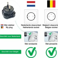 Korting 🤩 Colorful Sun® Universele Wereldstekker - Reisstekker Type E & F - UK Naar EU/ID/KR - 1 Stuk - Engeland, Schotland(UK), Hong Kong, Ierland, Malta, Maleisië, Singapore Naar Europa(EU), Indonesië, Korea - Kinderbeveiliging - Zwart 🥰 -Samsonite Winkel 550x513 8