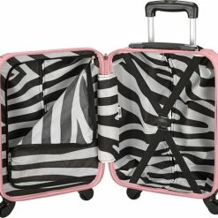 Uitgang 😍 Princess Traveller Trendy Animal Collection - 👜 Handbagage Koffer - Zebra - Roze - 56cm 🥰 -Samsonite Winkel 550x517 4
