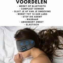 Uitgang 👏 HMerch – Slaapmasker Bluetooth – Slaapmaskers – Verstelbaar / Elastisch – Draadloos – Koptelefoon - Meditatie / Affirmaties / Slapen / Vliegen / Relaxen – Grijs 🎁 -Samsonite Winkel 550x518 1