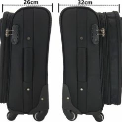 Groothandel 🛒 SB Travelbags Bagage Stoffen Koffer 65cm 4 Wielen Trolley - Zwart 🛒 -Samsonite Winkel 550x525 1