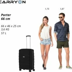 Beste deal 🎉 CarryOn Porter ® Reiskoffer - 66cm Trolley Met TSA-slot - OKOBAN Registratie - Zwart ⌛ -Samsonite Winkel 550x526 5