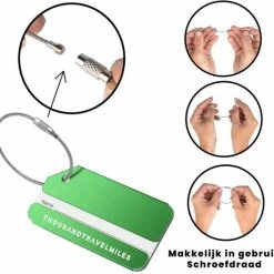 Gloednieuw π Aluminium Bagagelabel Groen – Kofferlabel – Aluminium Bagagelabel Voor Koffer En Bagage – Reislabel – 2 Stuks – Groen - Thousandtravelmiles π 10 Gloednieuw π Aluminium Bagagelabel Groen – Kofferlabel – Aluminium Bagagelabel Voor Koffer En Bagage – Reislabel – 2 Stuks – Groen - Thousandtravelmiles π -Samsonite Winkel 550x527 4
