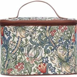 Uitgang ✨ Signare - Toilettas - Gobelin - Gouden Lelie - Golden Lily - Bloemen 🔔