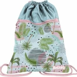 Uitgang 😀 BeUniq Gymbag Hawaii - 47 X 37 Cm - Aqua 😀