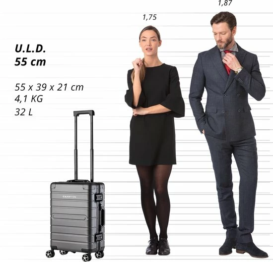 Beste deal π₯° CarryOn ULD π Handbagage - Luxe Aluminium Trolley 55cm - Dubbel TSA Slot - Dubbele Wielen - Grijs β€οΈ 7 Beste deal π₯° CarryOn ULD π Handbagage - Luxe Aluminium Trolley 55cm - Dubbel TSA Slot - Dubbele Wielen - Grijs β€οΈ - Afbeelding 5