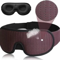 Uitgang ✨ NorthBase ® Slaapmasker Luxe - 100% Verduisterend Rood - 3D Traagschuim Black Friday 🥰