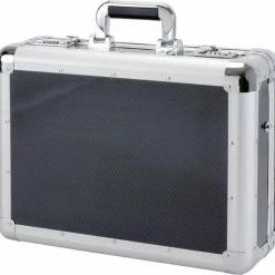 Flash-uitverkoop 😀 Juscha JU-45140 Laptop Koffer Alumaxx C-1 Aluminium Zilver-carbonlook 😉