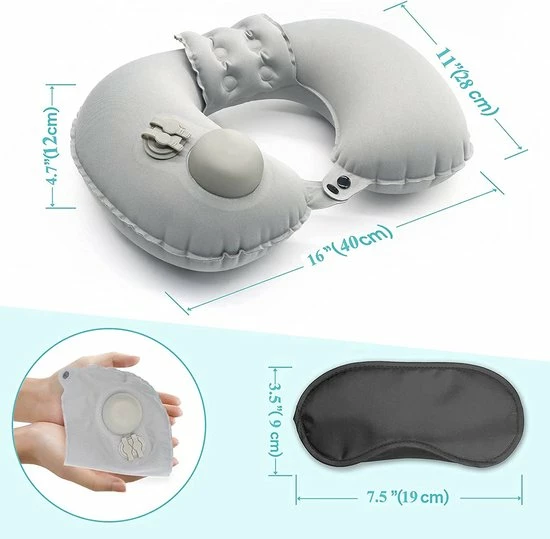 Groothandel π RALVIA Reiskussen (vliegtuigkussen, Opblaasbaar Kussen, Nekkussen, 3-in-1) - Reiskussen 3S - Opblaasbaar Reiskussen Perfect Voor Vliegtuigen Op Kantoor π 7 Groothandel π RALVIA Reiskussen (vliegtuigkussen, Opblaasbaar Kussen, Nekkussen, 3-in-1) - Reiskussen 3S - Opblaasbaar Reiskussen Perfect Voor Vliegtuigen Op Kantoor π - Afbeelding 5