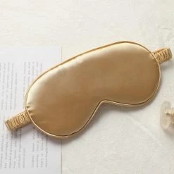 Flash-uitverkoop 🧨 Merkloos Premium Zacht Zijden Slaapmasker - Verduisterend - Goud - Verkrijgbaar In Veel Verschillende Kleuren ✔️
