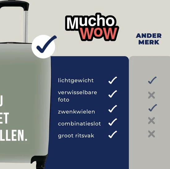 Beste deal 🥰 MuchoWow® Koffer - Quotes - Spreuken - Mij Niet Bellen. - Groen - Past Binnen 55x40x20 Cm En 55x35x25 Cm - 👜 Handbagage - Trolley - Fotokoffer 👏 6 Beste deal 🥰 MuchoWow® Koffer - Quotes - Spreuken - Mij Niet Bellen. - Groen - Past Binnen 55x40x20 Cm En 55x35x25 Cm - 👜 Handbagage - Trolley - Fotokoffer 👏 - Afbeelding 4