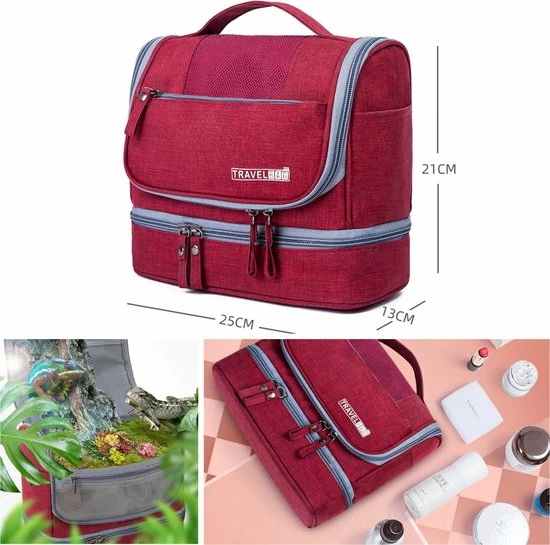 Goedkoopste ๐ Rainbecom Toilettassen - Beautycases - Toilettas Met Haak - Reis Organizer - Rood ๐ฅฐ 5 Goedkoopste ๐ Rainbecom Toilettassen - Beautycases - Toilettas Met Haak - Reis Organizer - Rood ๐ฅฐ - Afbeelding 3