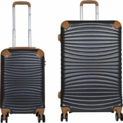 Beste Verkoop 🎉 Monopol - Reiskofferset 2delig - Polycarbonaat - Brisbane - Antraciet - Maat XS + S 😍 -Samsonite Winkel 550x547 2