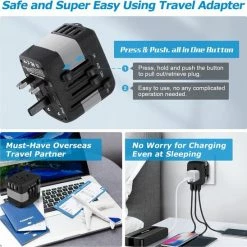 Flash-uitverkoop 🧨 Ar202 Universele Wereldstekker Met 4 USB-C En USB Poorten - Internationale Reisstekker Voor 150+ Landen - EU - Engeland (UK) - Amerika (USA) - Australië - Azië - Zuid Amerika - Reis Adapter - Wereld Stekker - Oplader – Wit 💯 -Samsonite Winkel 550x548 3