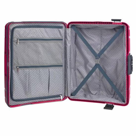 Coupon 🤩 CarryOn Steward TSA Reiskoffer - 65cm Trolley Met Kliksloten - Dubbele Wielen - Rood 😉 6 Coupon 🤩 CarryOn Steward TSA Reiskoffer - 65cm Trolley Met Kliksloten - Dubbele Wielen - Rood 😉 - Afbeelding 4